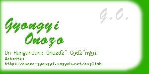 gyongyi onozo business card